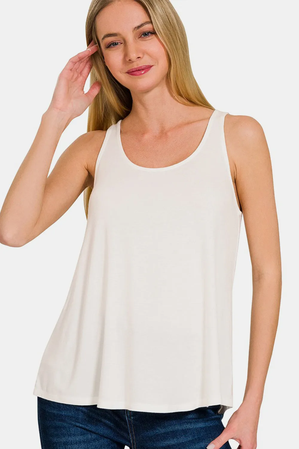 Amber Moon Basics: Flowy Hem Tank