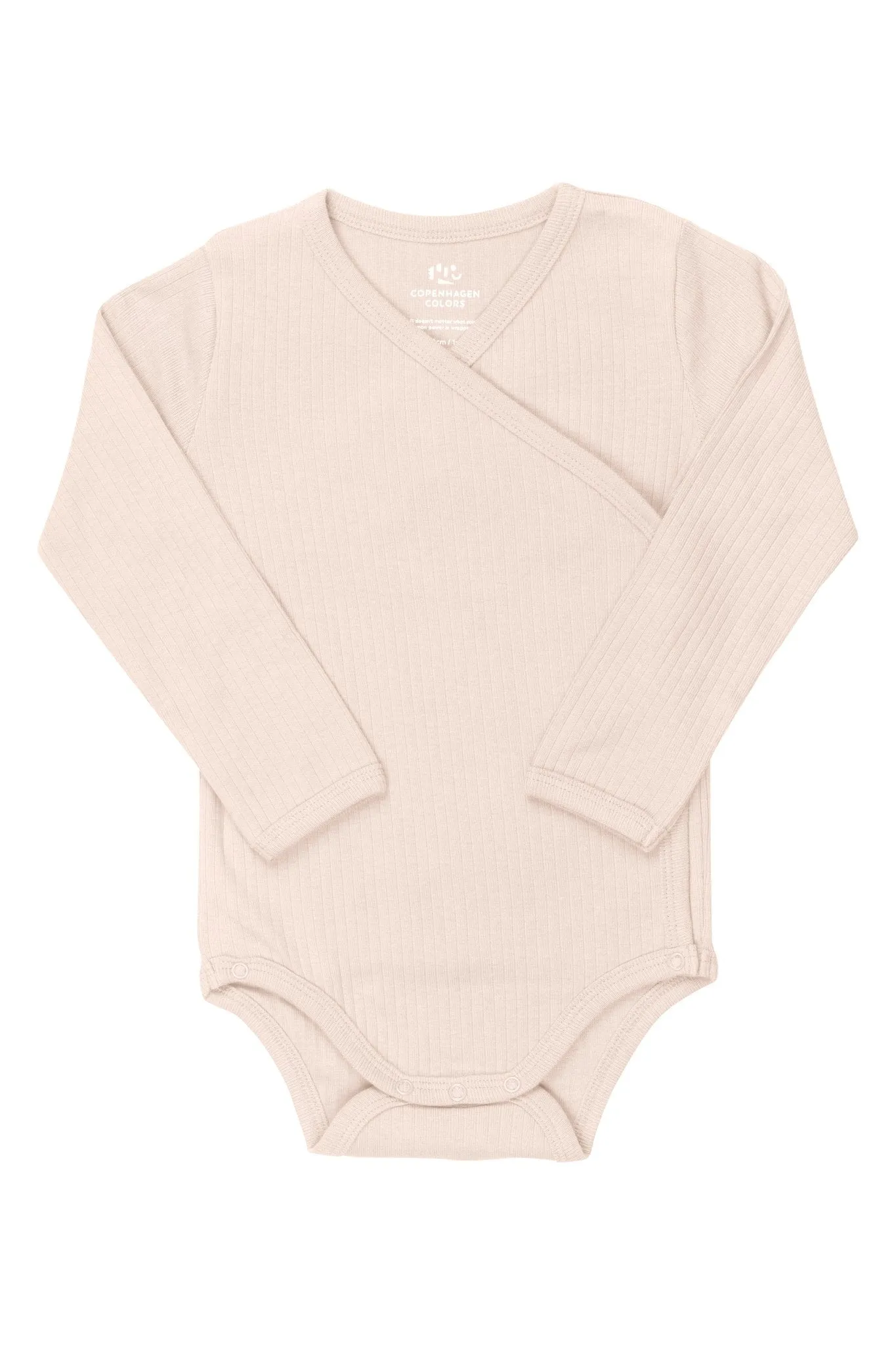 BABY RIB JERSEY BODY CROSSOVER W. LONGSLEEVE - SOFT PINK