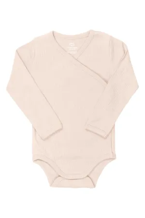 BABY RIB JERSEY BODY CROSSOVER W. LONGSLEEVE - SOFT PINK