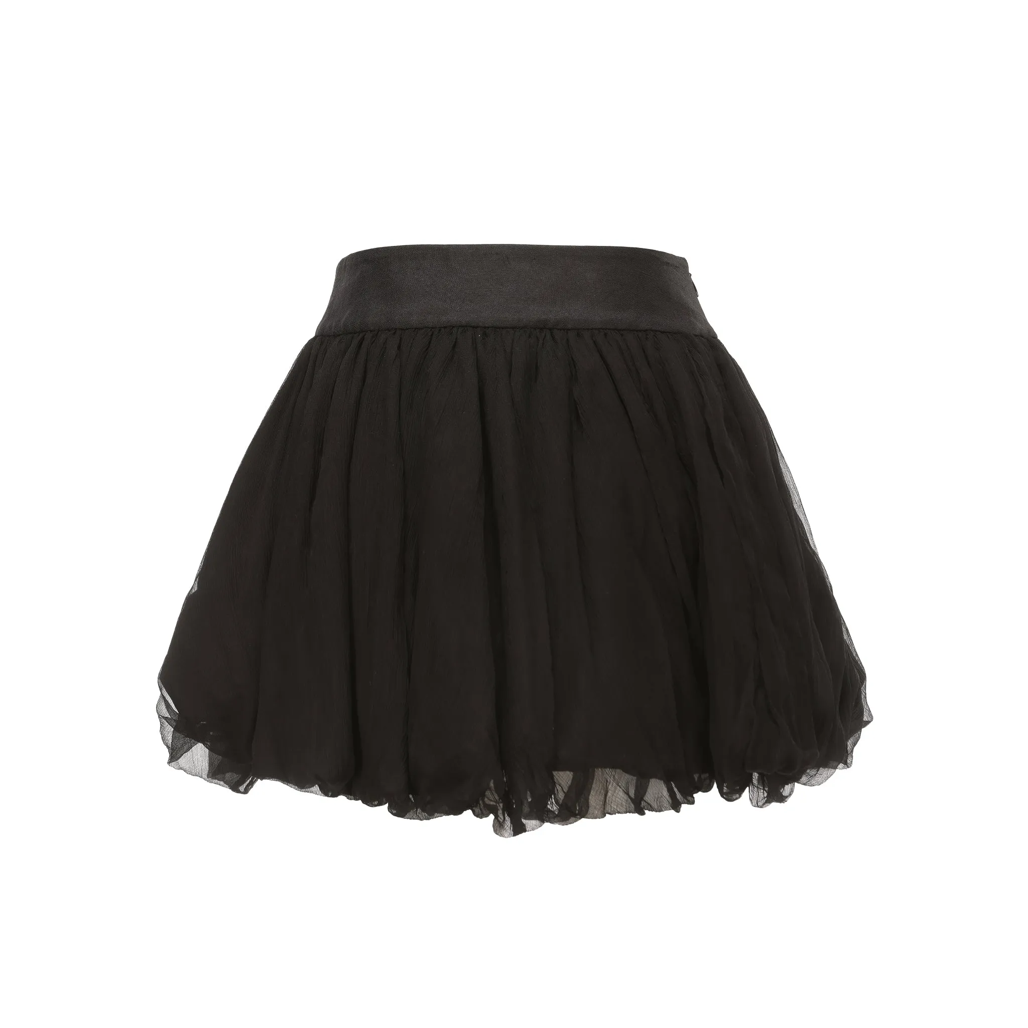 Black Puff Bud Skirt