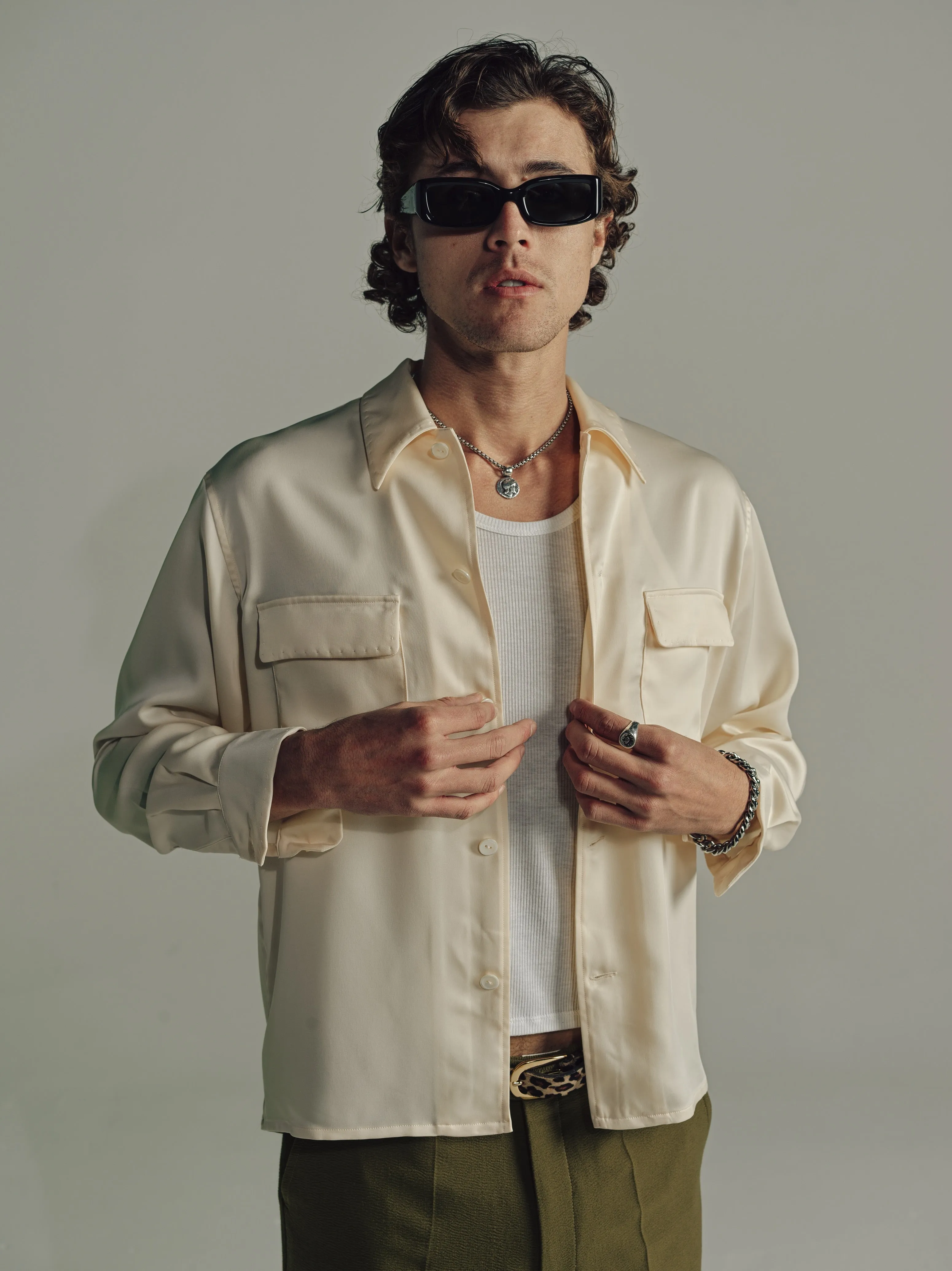 Boulavard Long Sleeve Shirt | Crema