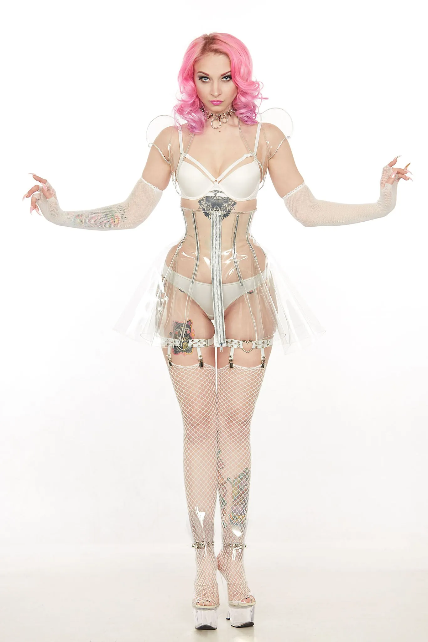 Clear PVC Corset Skirt