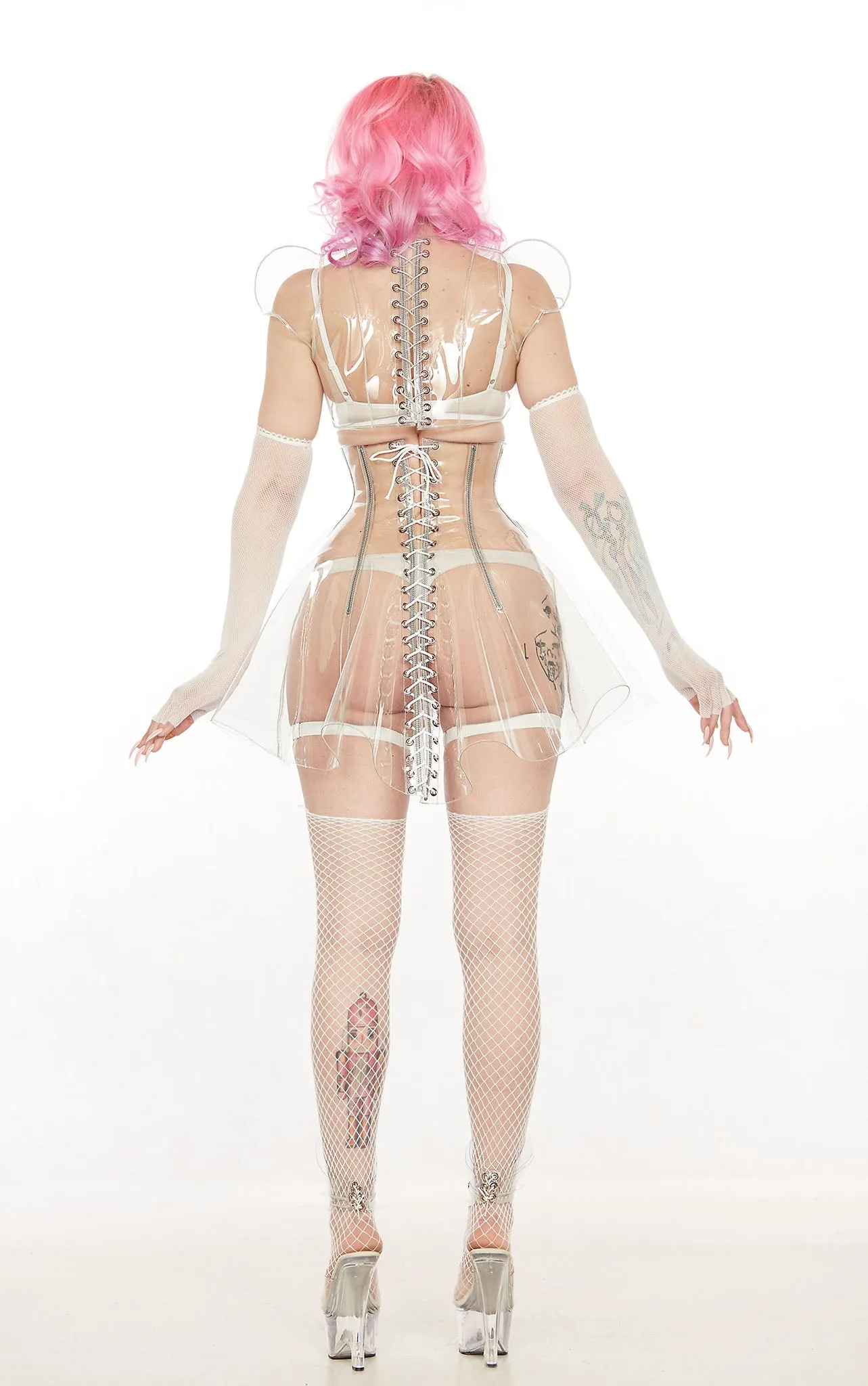 Clear PVC Corset Skirt