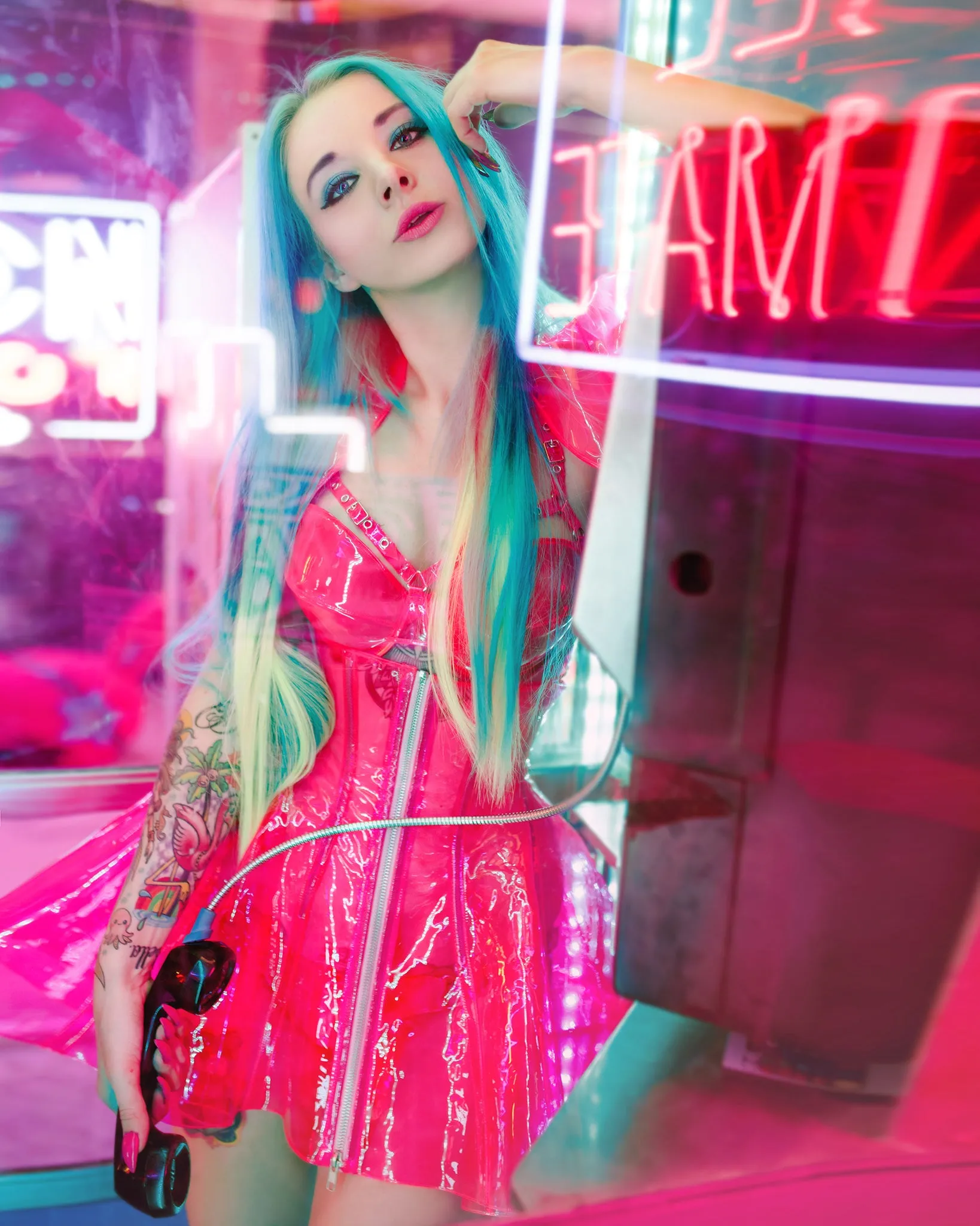 Clear PVC Corset Skirt