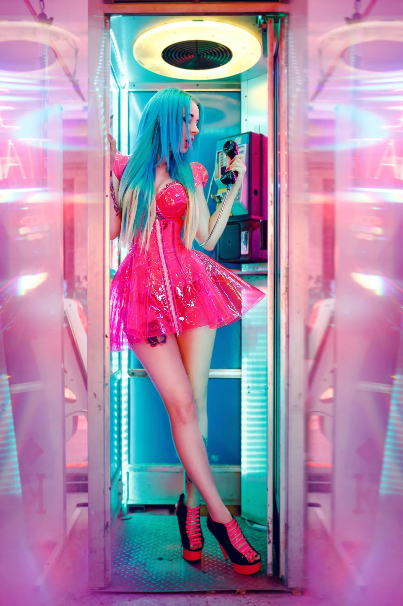 Clear PVC Corset Skirt