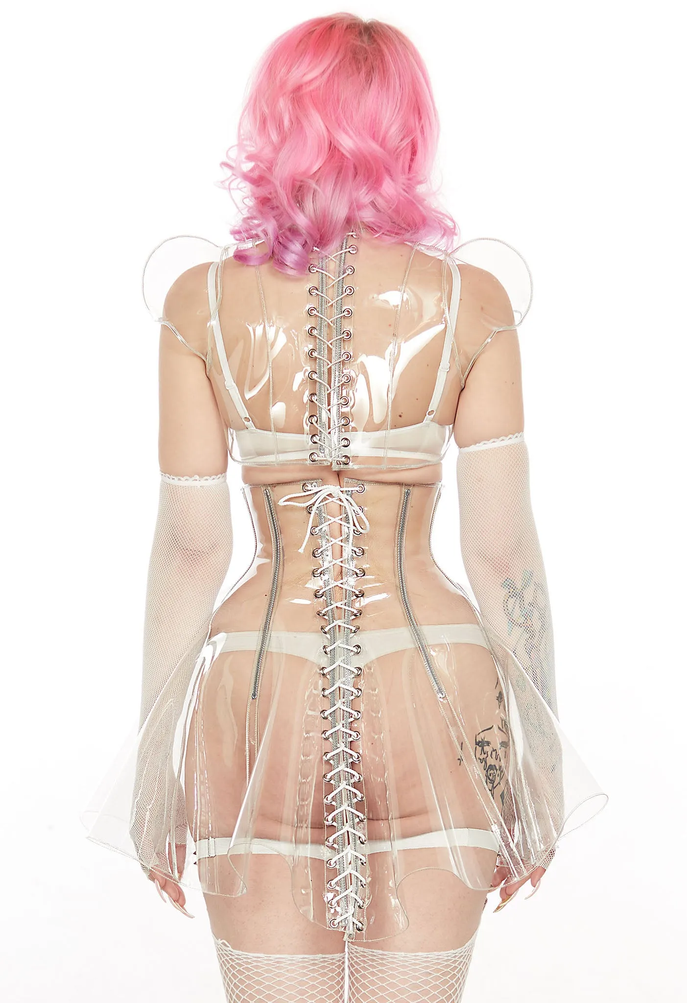 Clear PVC Corset Skirt