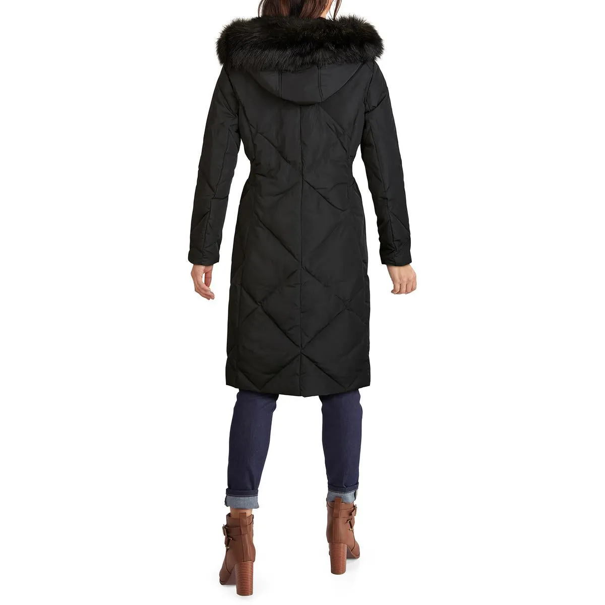 Cole Haan Womens Insulated Detachable Hood Down Coat