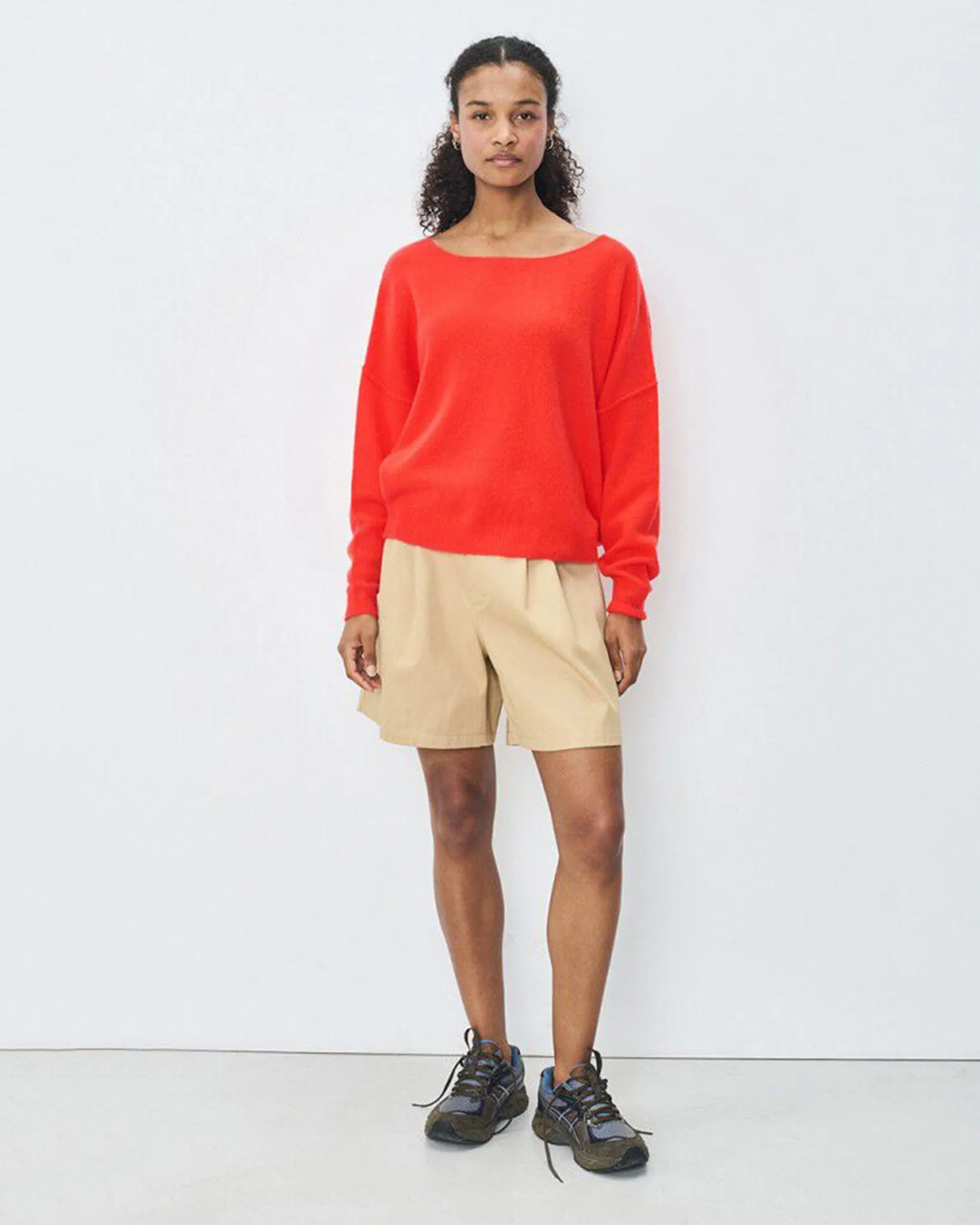 Damsville Wide Scoop Sweater in Gaspacho