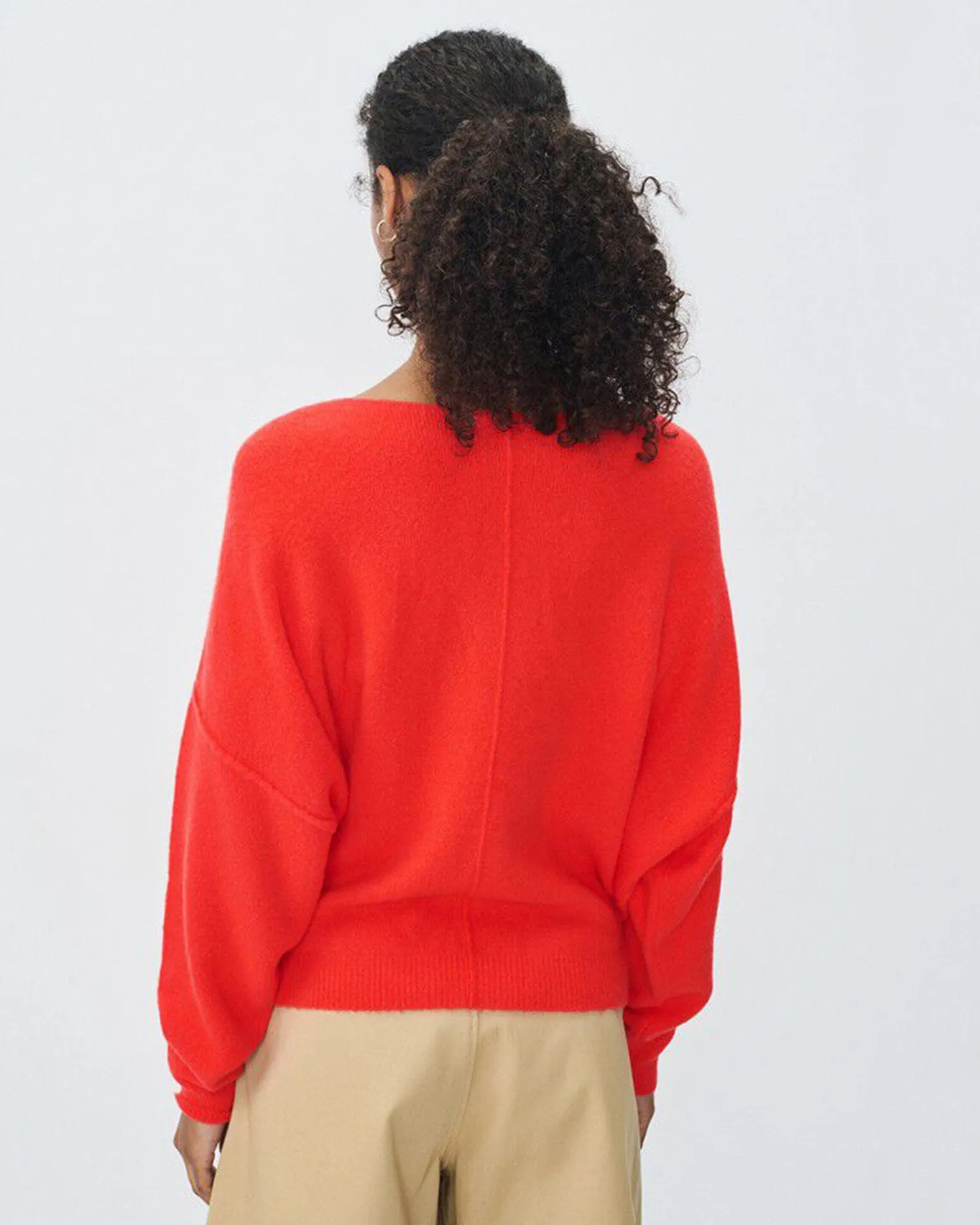 Damsville Wide Scoop Sweater in Gaspacho