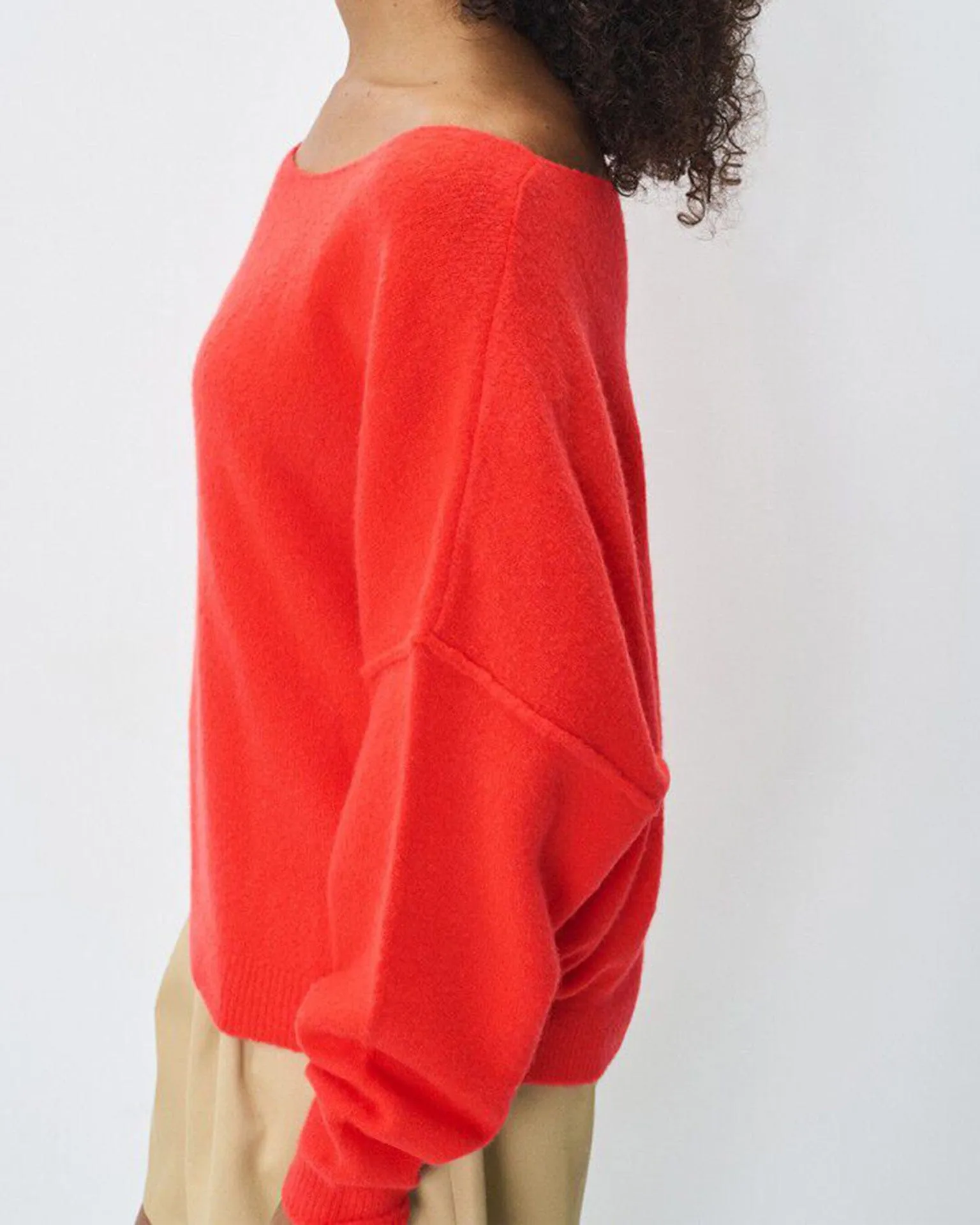 Damsville Wide Scoop Sweater in Gaspacho