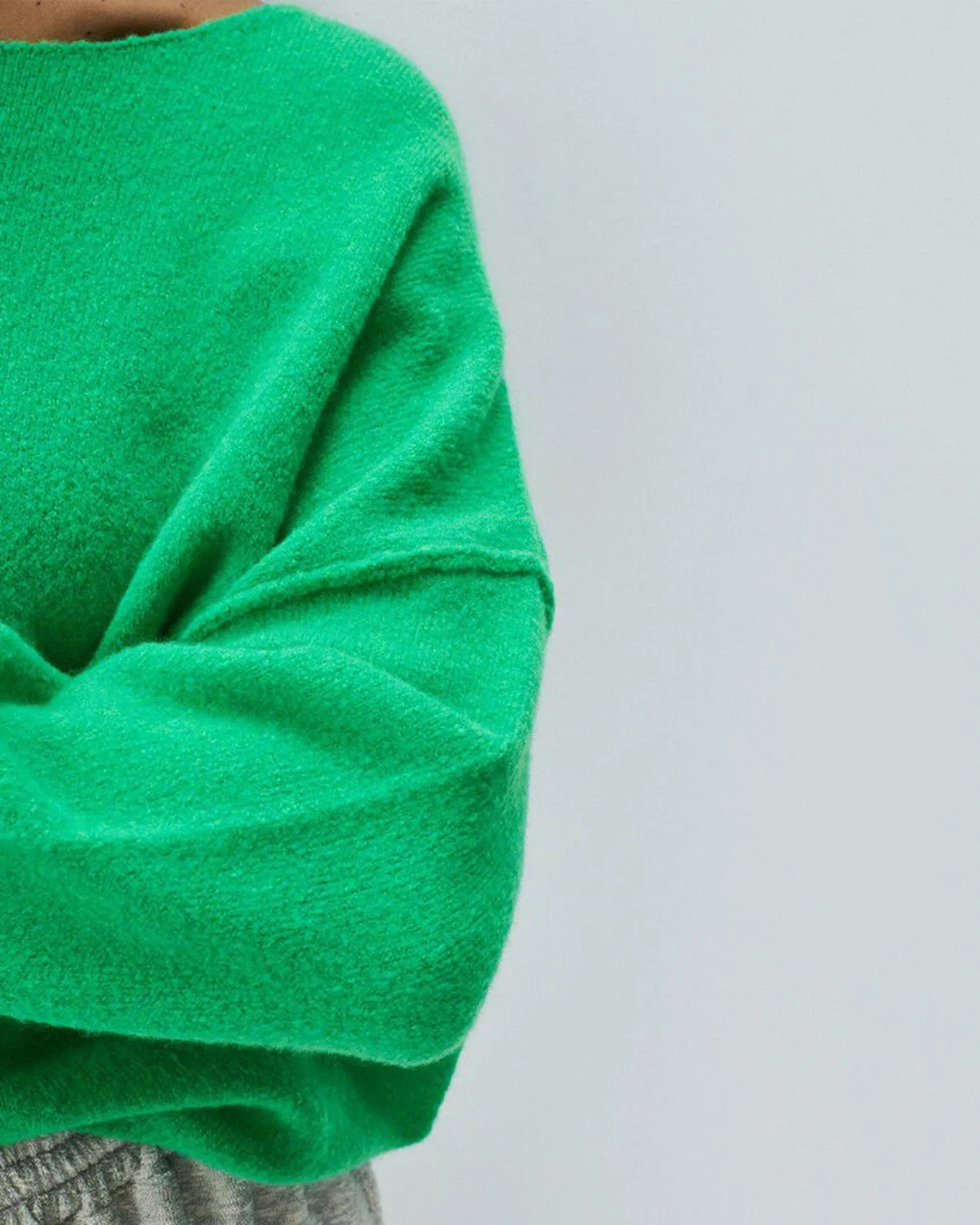 Damsville Wide Scoop Sweater in Printemps Chine