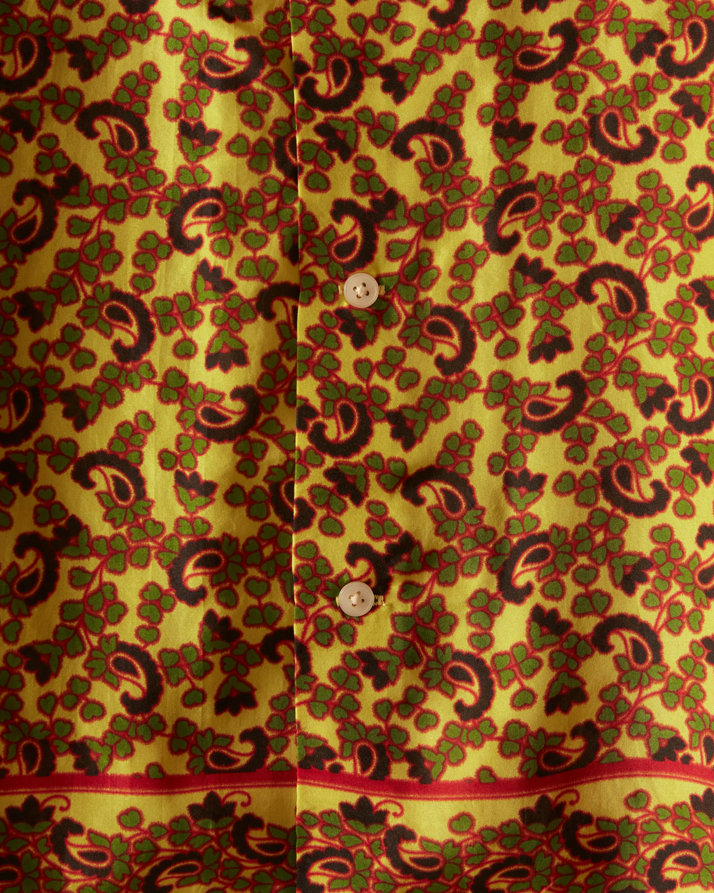 Lemon Paisley Short Sleeve Shirt