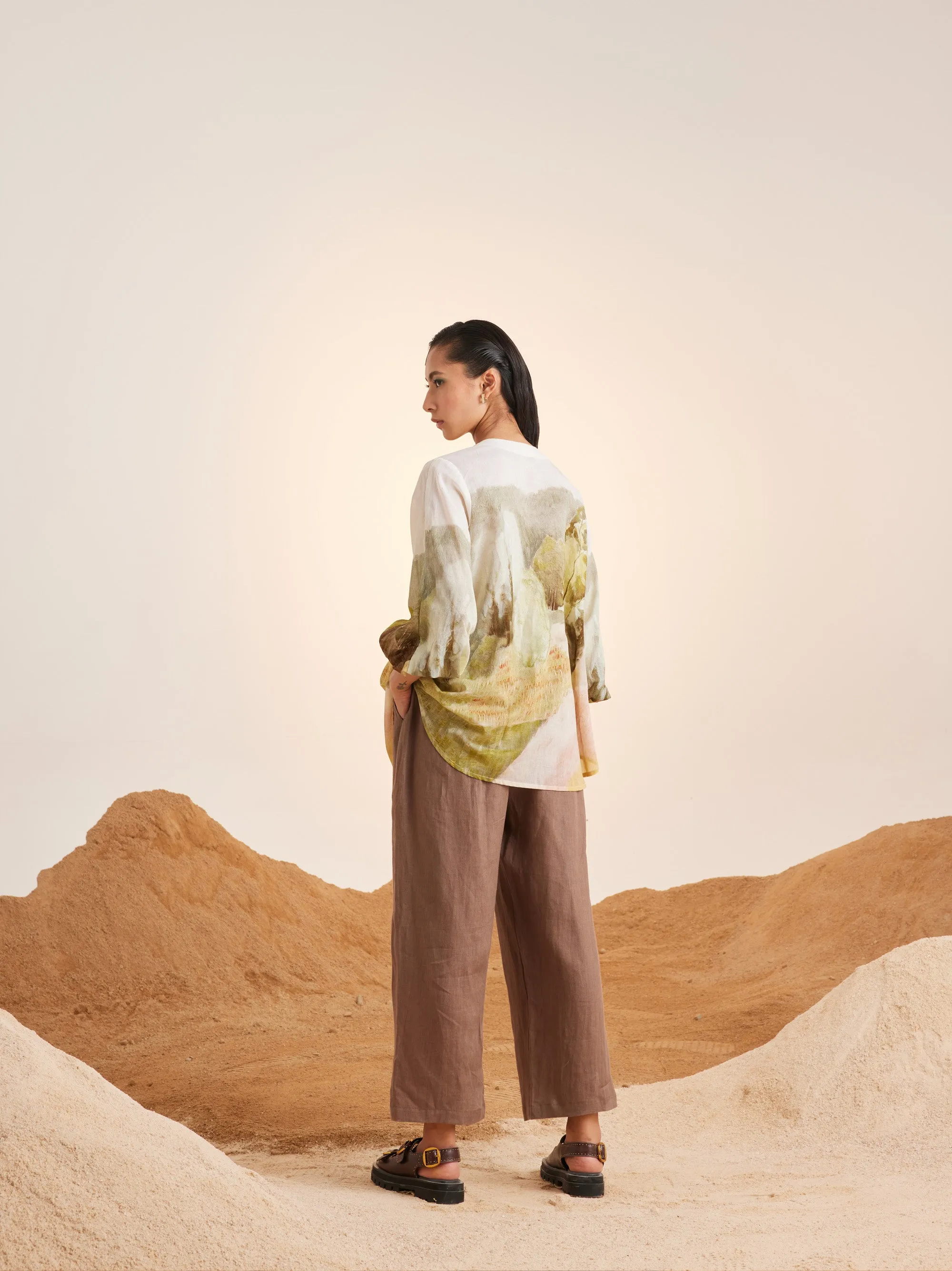 Pleated Neck Shirt