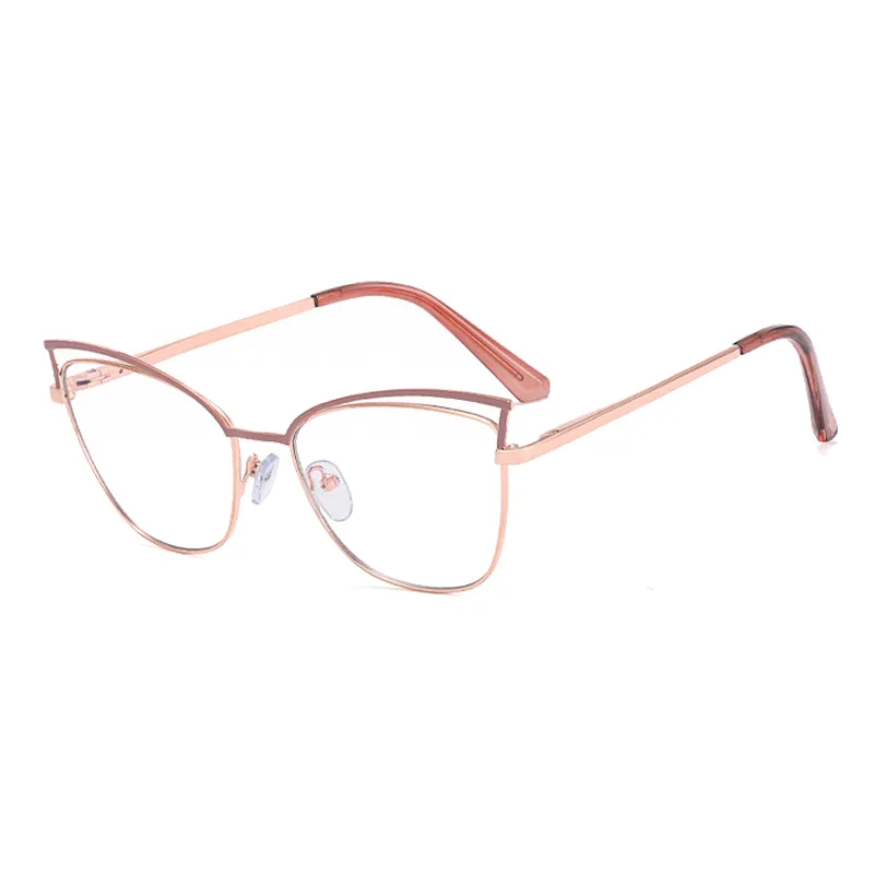Ralfterty Women's Full Rim Square Cat Eye Alloy Eyeglasses F95877