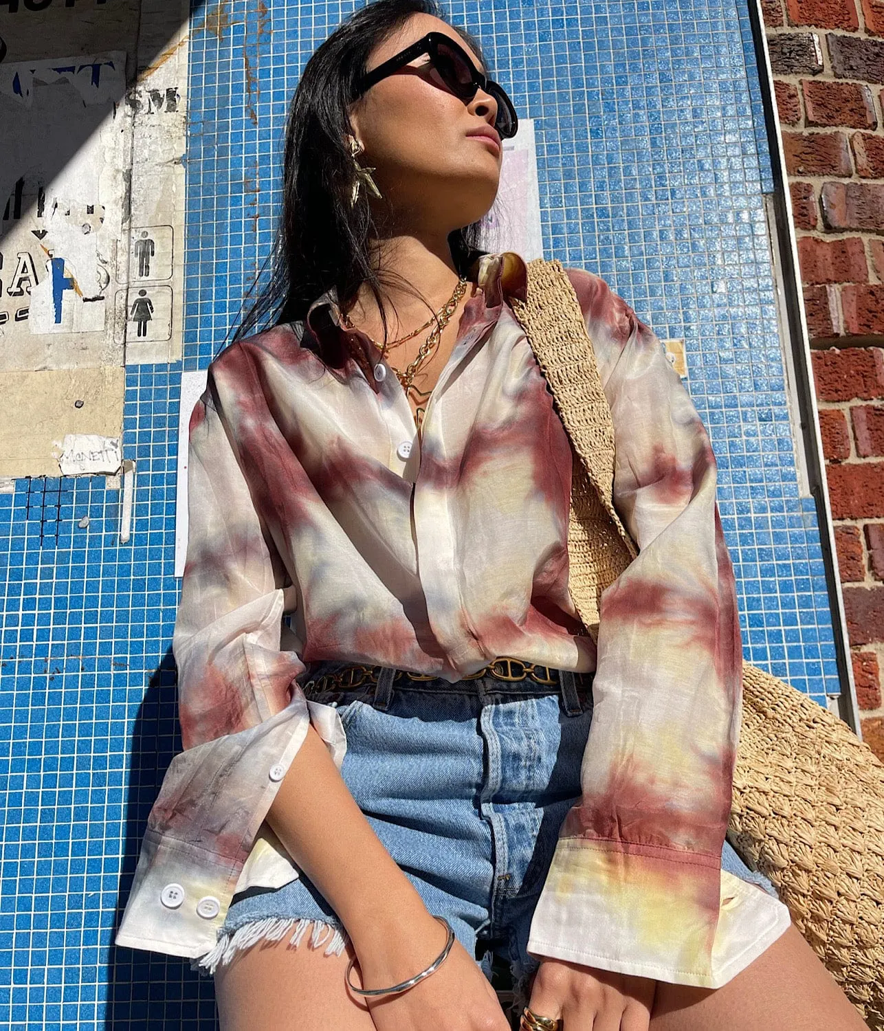 SILK COTTON COOL SHIRT- BEE STING