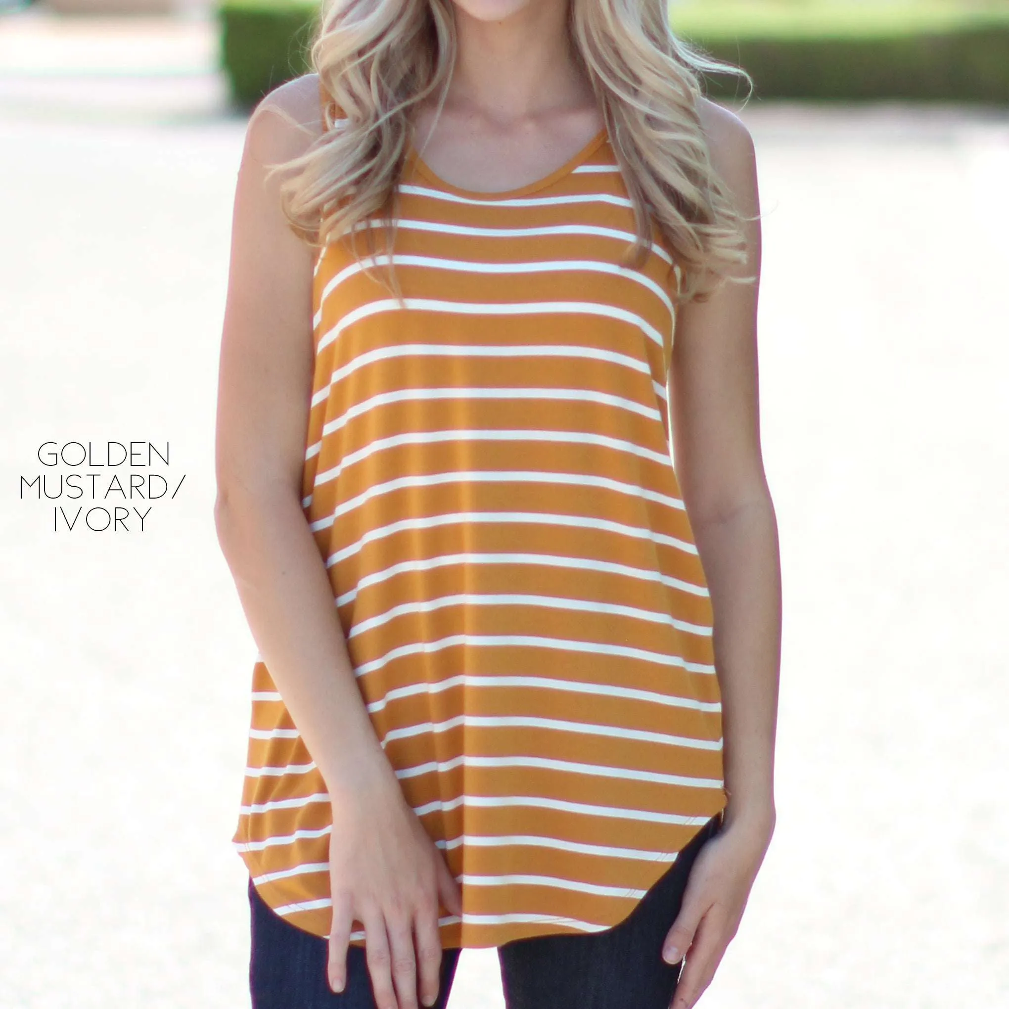 Striped Flowy Tank | S-XL