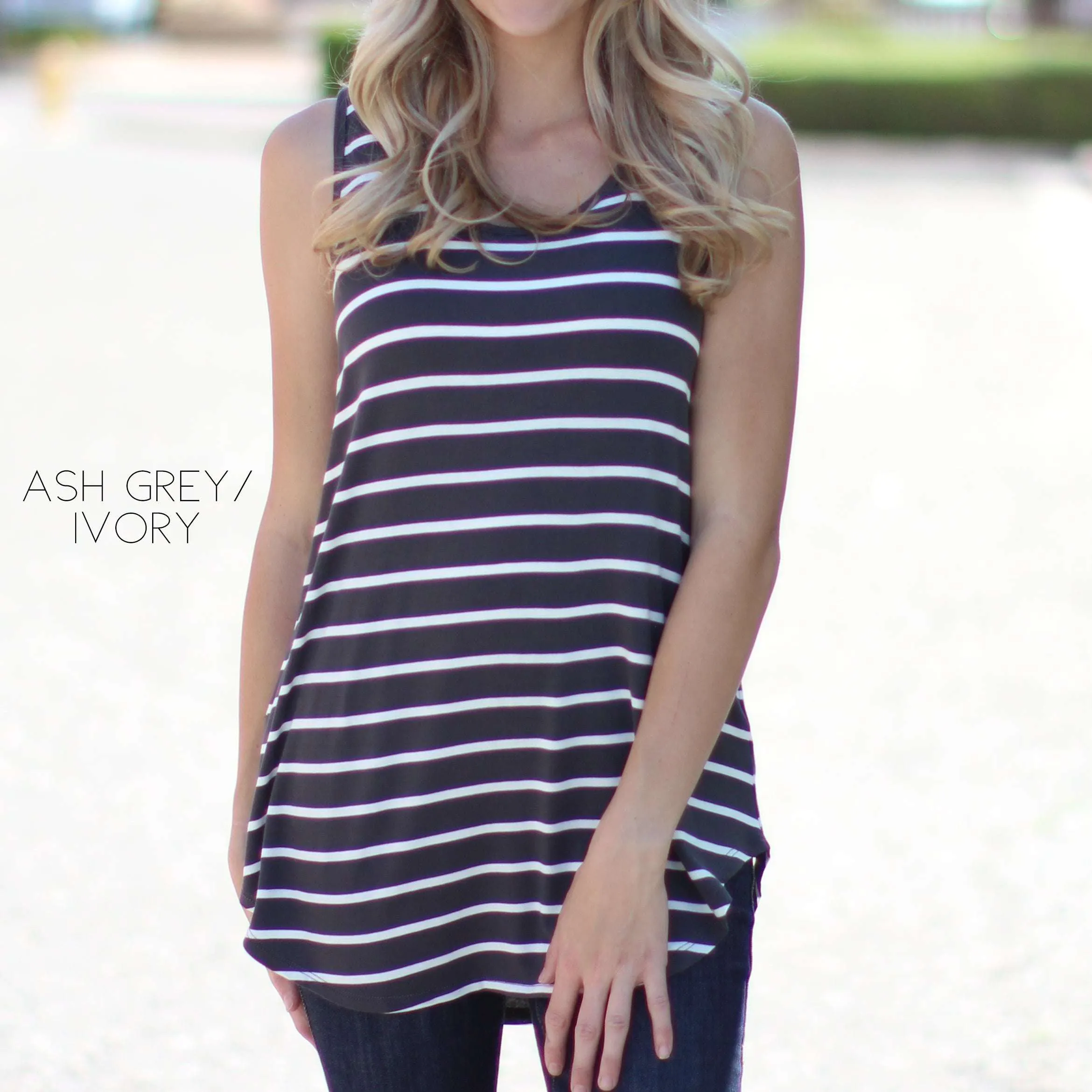 Striped Flowy Tank | S-XL