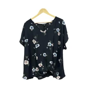 West Kei Allura Knot Detail Floral Blouse - Size 2X